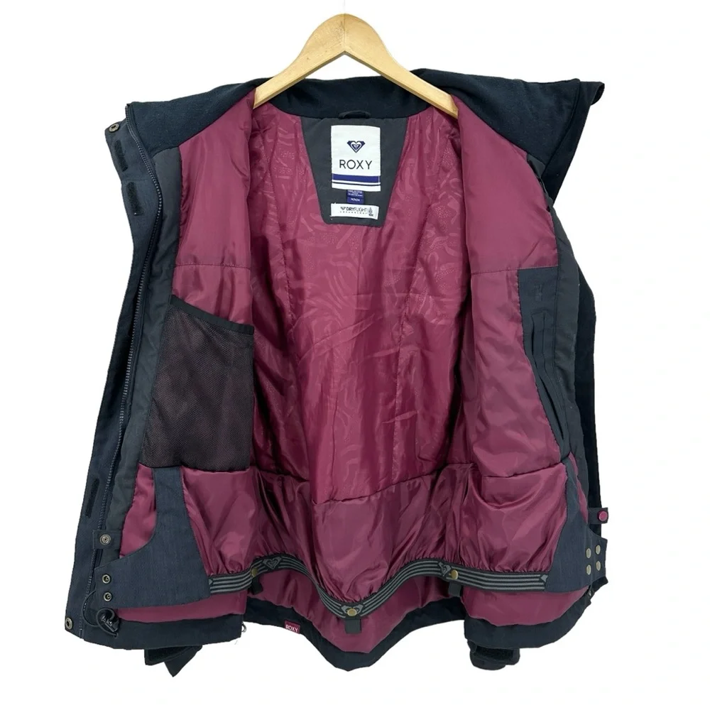 Roxy Black and Gray Floral Ski Jacket - Picture 2 of 11